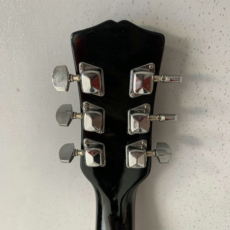 Black 40 Inch Acoustic Guitar, Basswood Plywood Top Body, Rosewood Fin