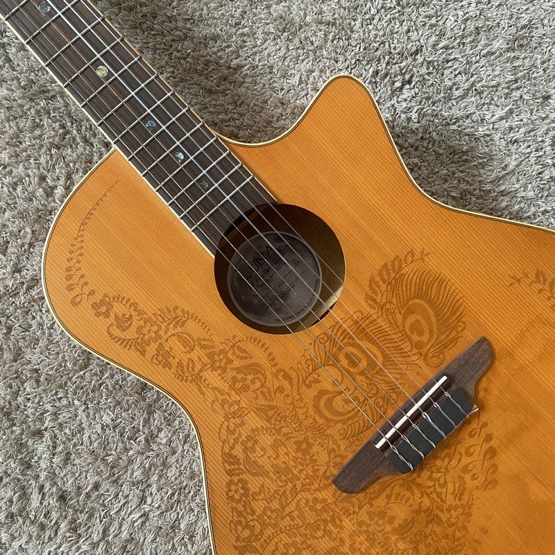 Luna Red Pine Classical Guitar, Mahogany Neck, Rosewood Fretboard
