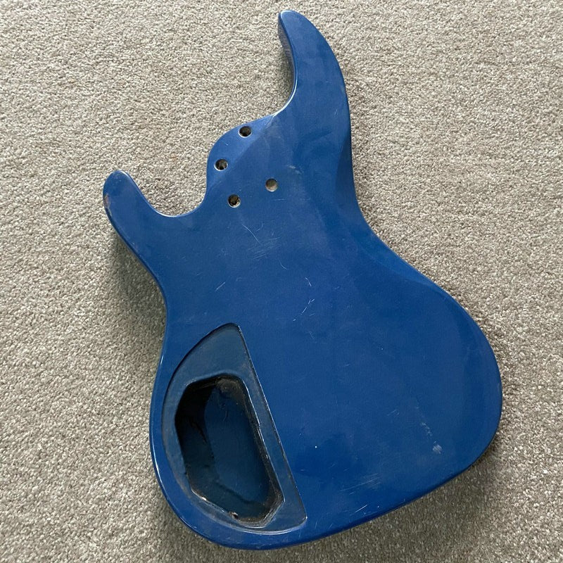 Blue 4 String Electric Bass Basswood Body