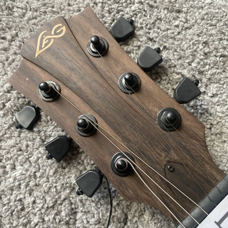 LAG Black Single Cut Electric Guitar, Mahogany Body, Neck, Rosewood Fi