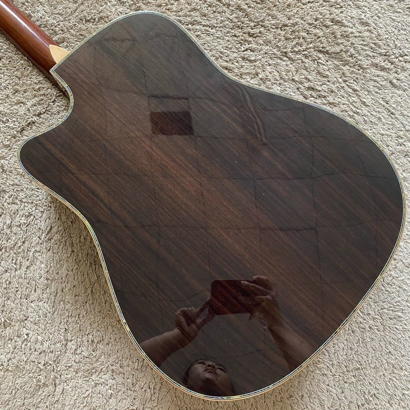 41 Inch Acoustic Guitar, Spruce Top Rosewood Sides Body, Mahogany Neck
