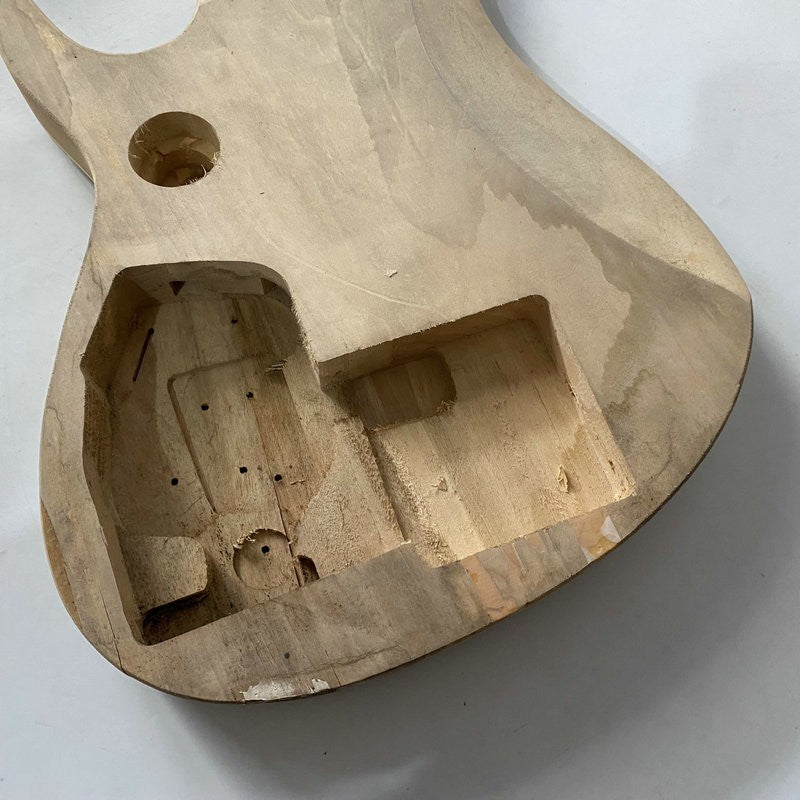Basswood HH Guitar DIY Project Body with Tiger Maple Top