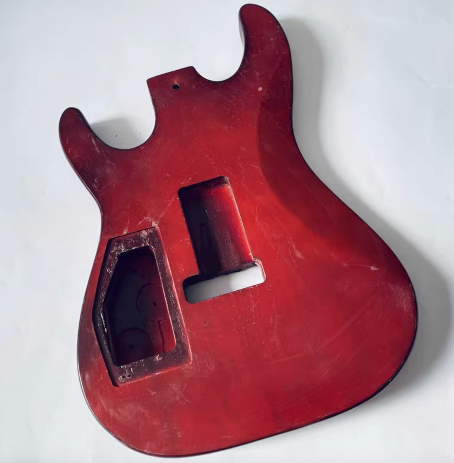 Solid Basswood Dark Red Guitar Body DIY Project