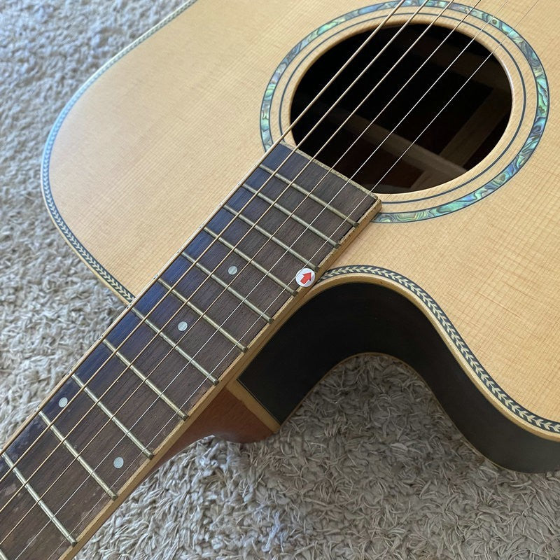 Left Handed Folk Acoustic Guitar, Spruce Body, Mahogany Neck, 22 Frets