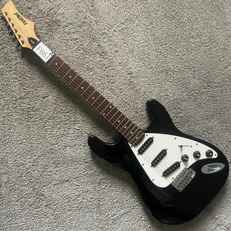 First Act Black Electric Guitar, Basswood Body, Maple Neck, Rosewood F