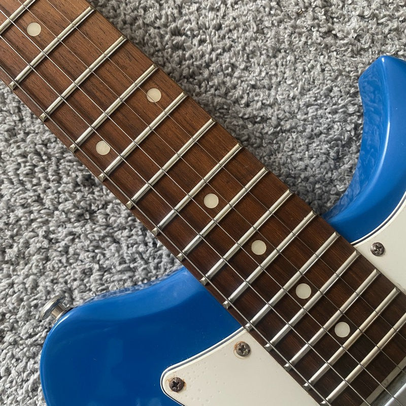 Blue Mini Electric Guitar, Solid Basswood Body, Maple Neck, Rosewood F