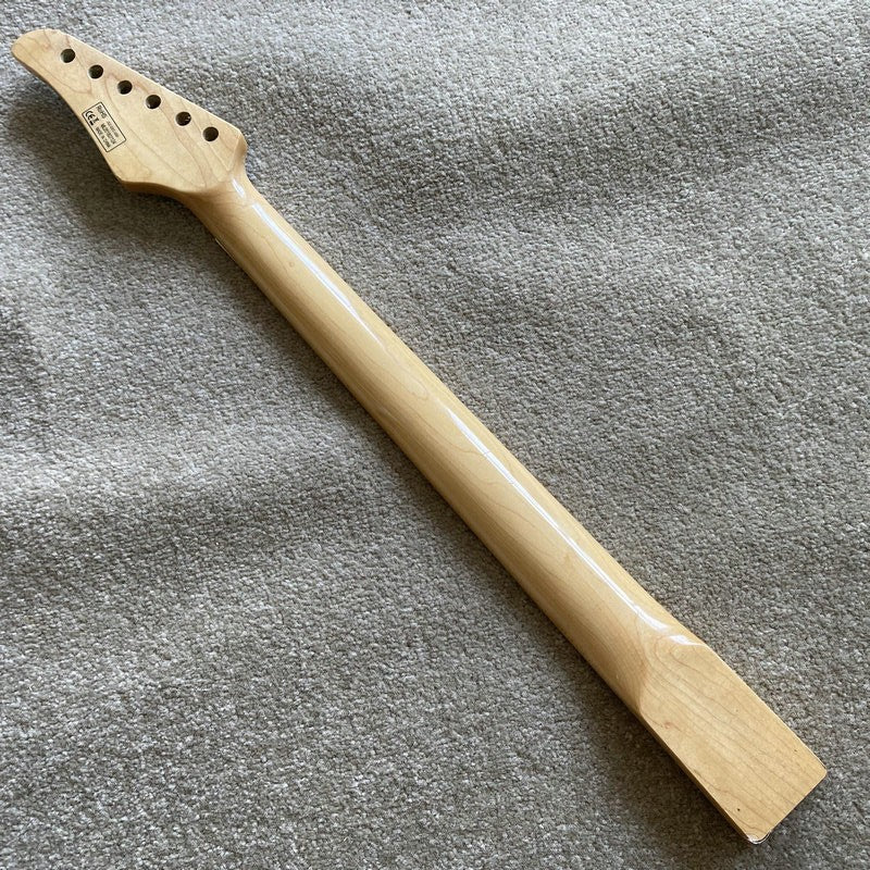 Blue Maple Wood Guitar Neck, 24 Frets Maple Fingerboard