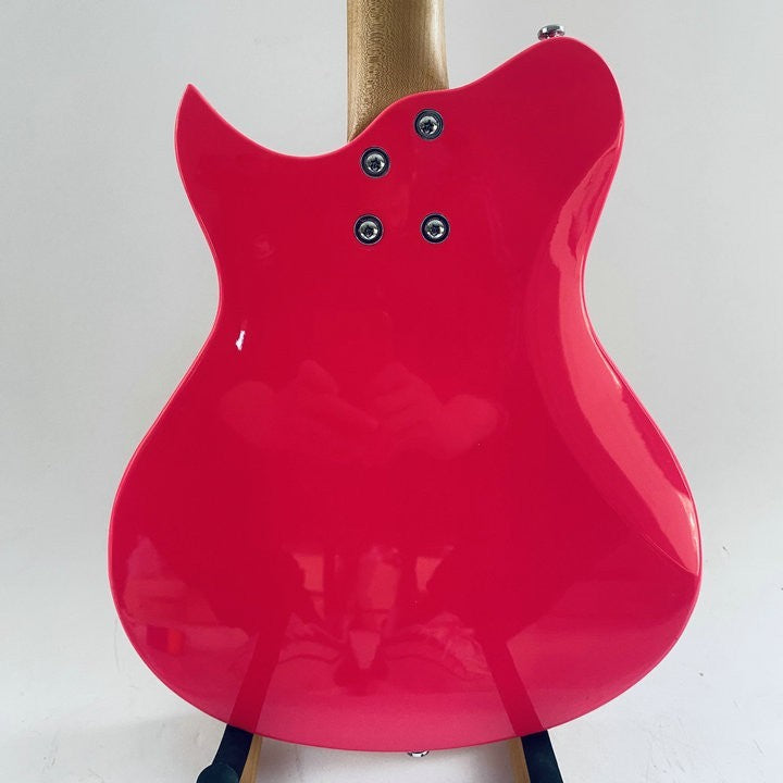 Washburn Warrior Mini Guitar in Pink Finish, Basswood Body, Maple Wood