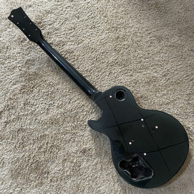 Gloss Black Harley Benton Guitar Single Cut Body, Maple Neck, Rosewood