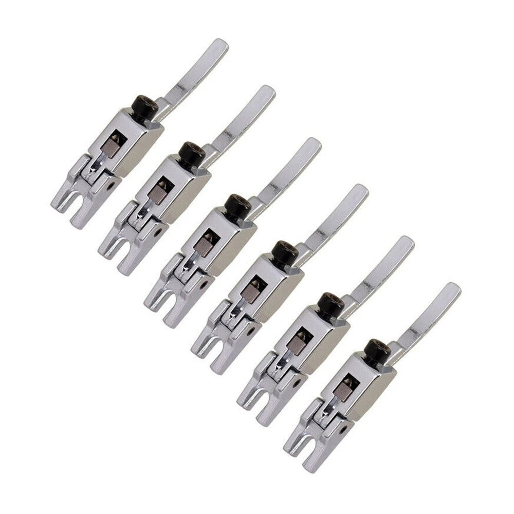 6pcs Chrome Guitar Locking Bridge Tremolo Saddles Set Fit Floyd Rose