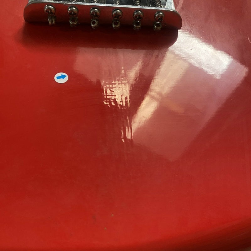 Custom Red Glossy Finish Guitar, Basswood Body, Maple Neck, Rosewood F