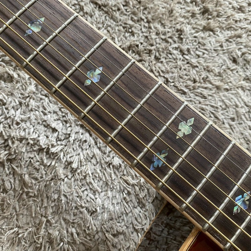 Luna Acoustic Guitar, Red Pine Top Body, Mahogany Neck, Rosewood Finge