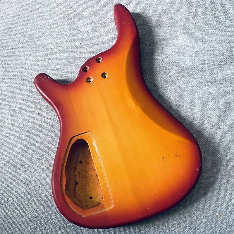 Basswood Cherry Burst 4 String Electric Bass Body