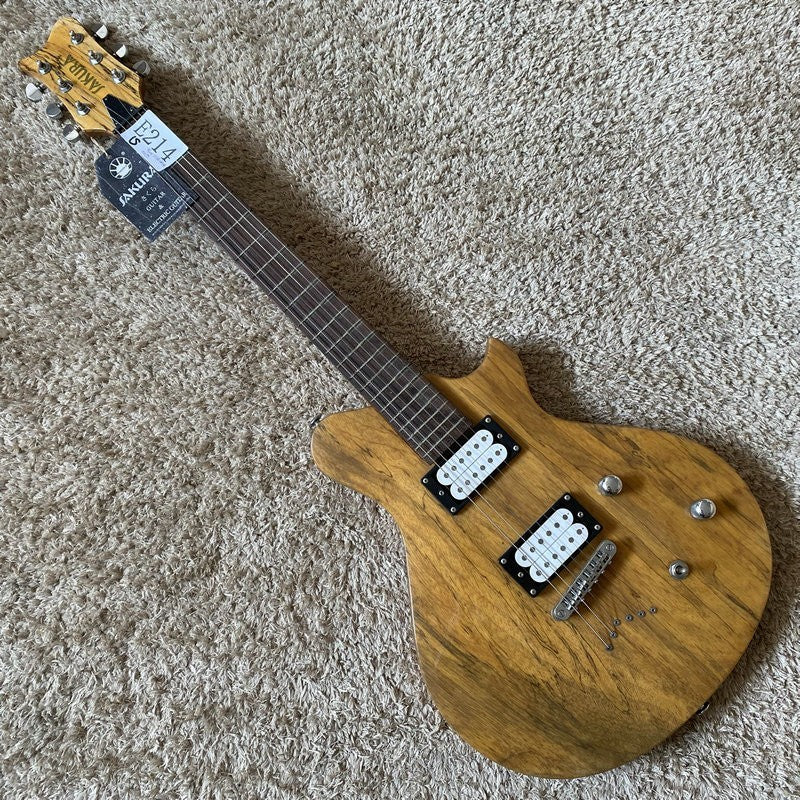 Sakura Guitar, Single Cut Maple Veneer Top Mahogany Body, Rosewood Fin