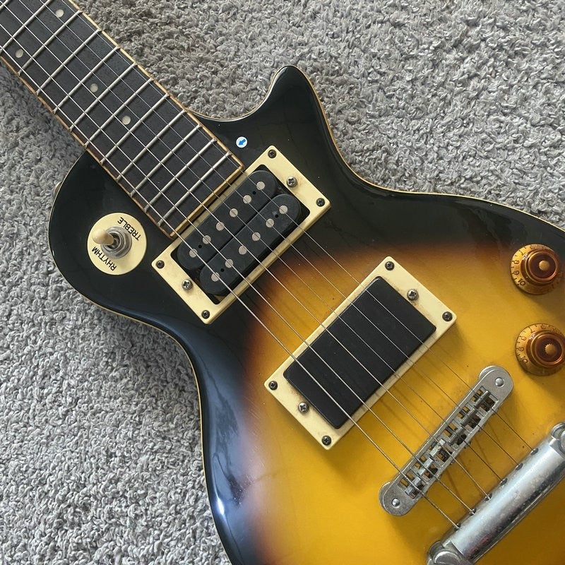 Mini Electric Guitar Sunburst Finish, Solid Basswood Body, Maple Neck