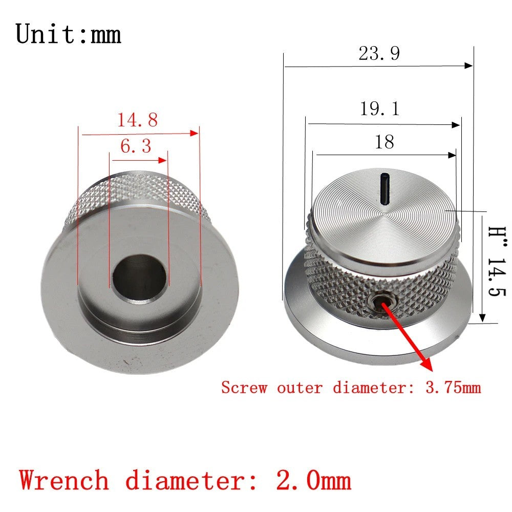 4pcs Chrome Guitar Aluminum Volume Tone Control Knobs Fit Les Paul SG