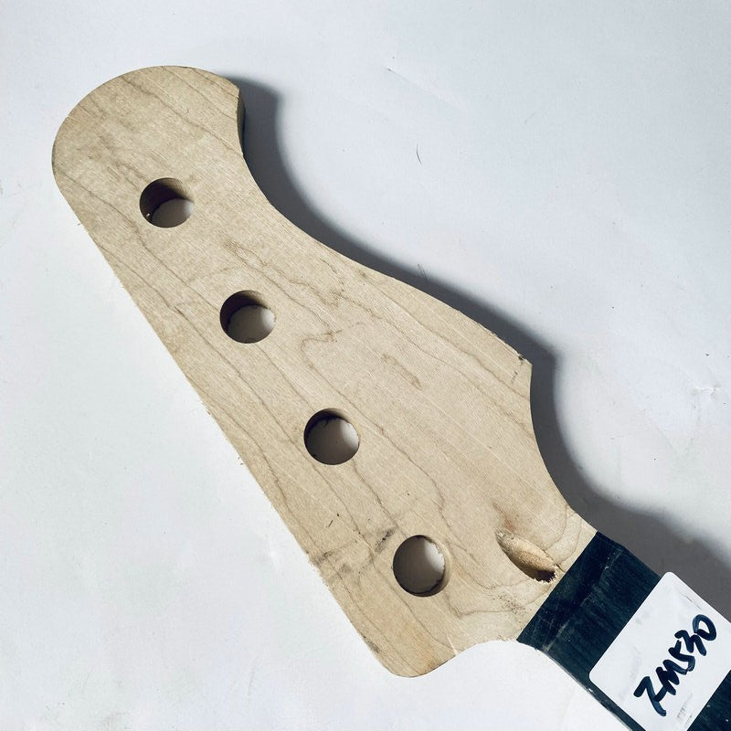 Maple Wood 4 String Bass Neck, Fretless Rosewood Fingerboard Fretboard