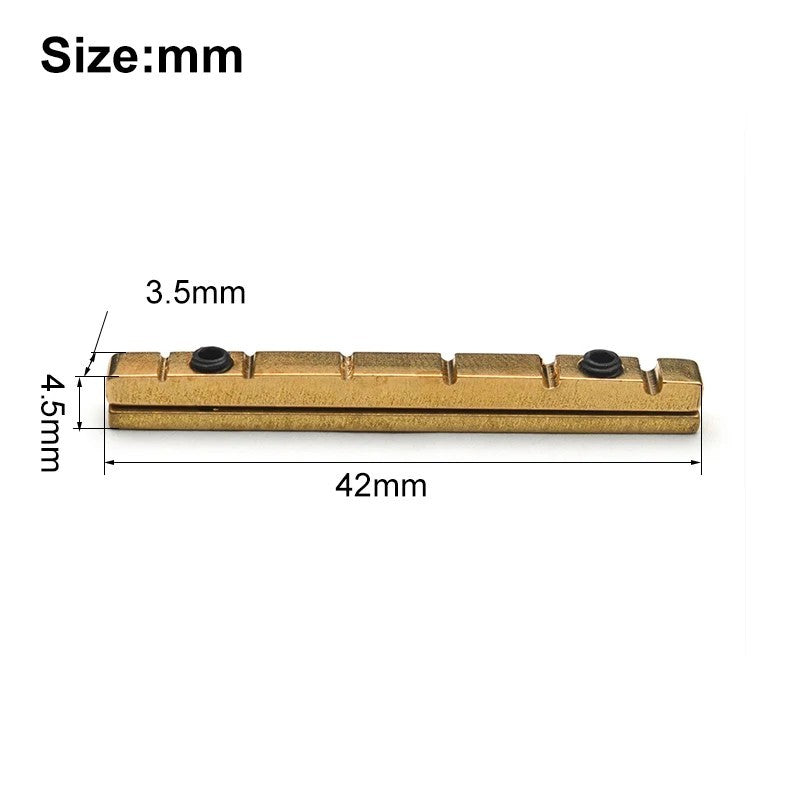 Solid Brass Adjustable 42MM Guitar Nut Fit Stratocaster Telecaster Gui