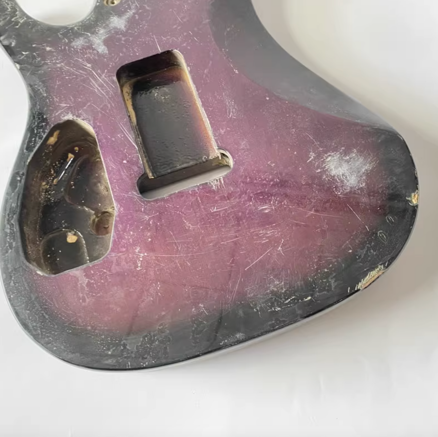 Purple Burst Solid Basswood HSS Guitar Body DIY Project