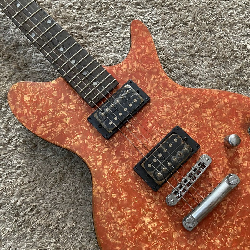 Orange Guitar, ABS Frosted Top Basswood Body, Maple Neck Fit Les Paul
