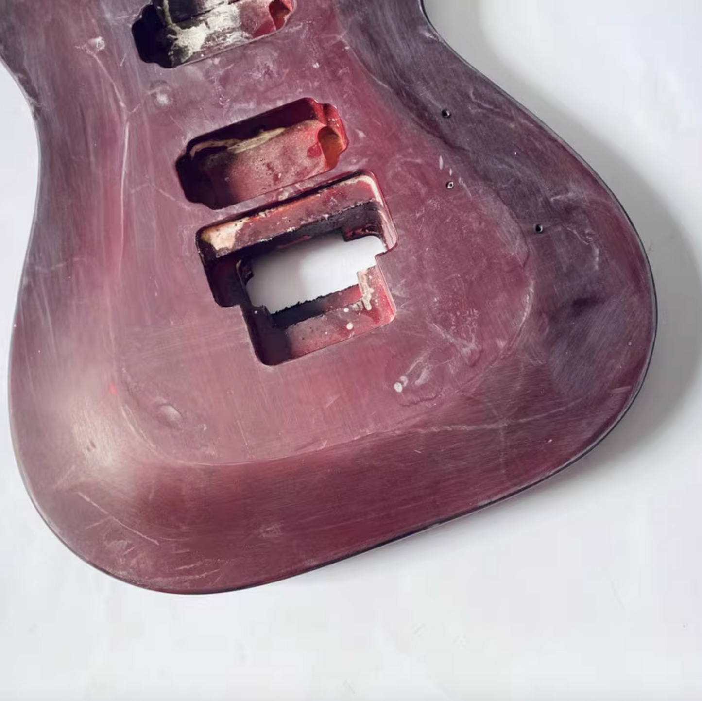 Solid Basswood Dark Red Guitar Body DIY Project