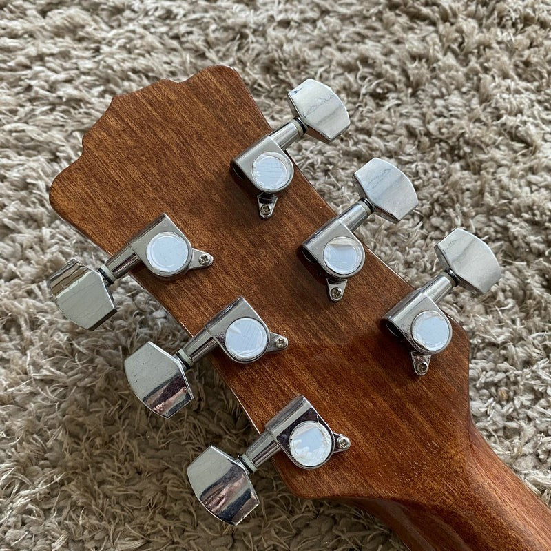 Luna Acoustic Guitar, Red Pine Top Body, Mahogany Neck, Rosewood Finge