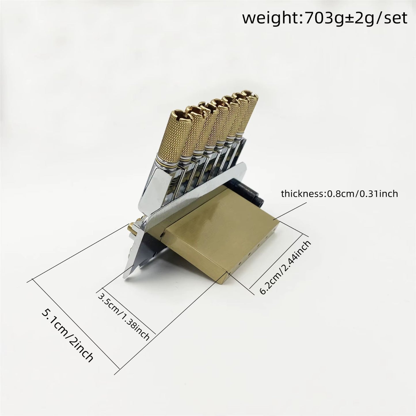 Chrome 7 String Headless Electric Guitar Bridge Tremolo System