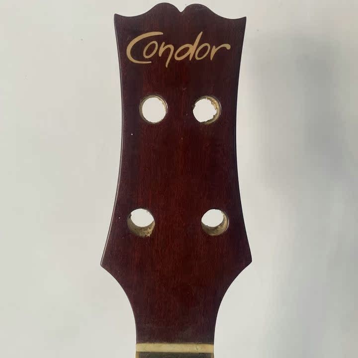 Condor Red Burst 4 String Acoustic Electric Bass, Ash Plywood Top, wit