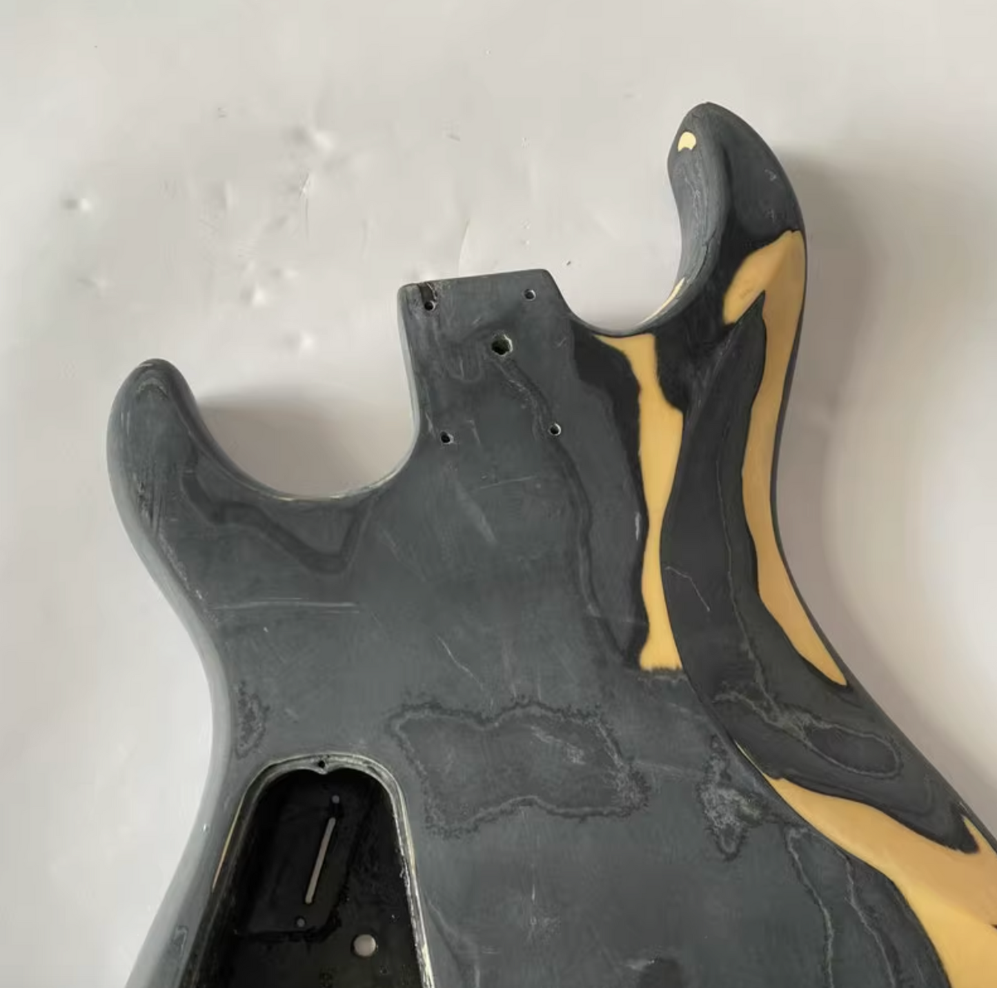 Grey Burst HSS Guitar Basswood Double Cutaway Body DIY Project