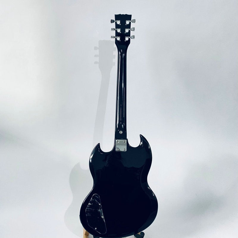 Harley Benton Gloss Black Guitar, Mahogany Body Maple Neck, Rosewood F
