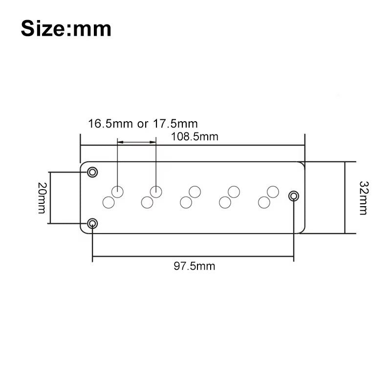 5 String Electric Bass Alnico Soapbar Pickups Fit Peavey,Ibanez,Schect