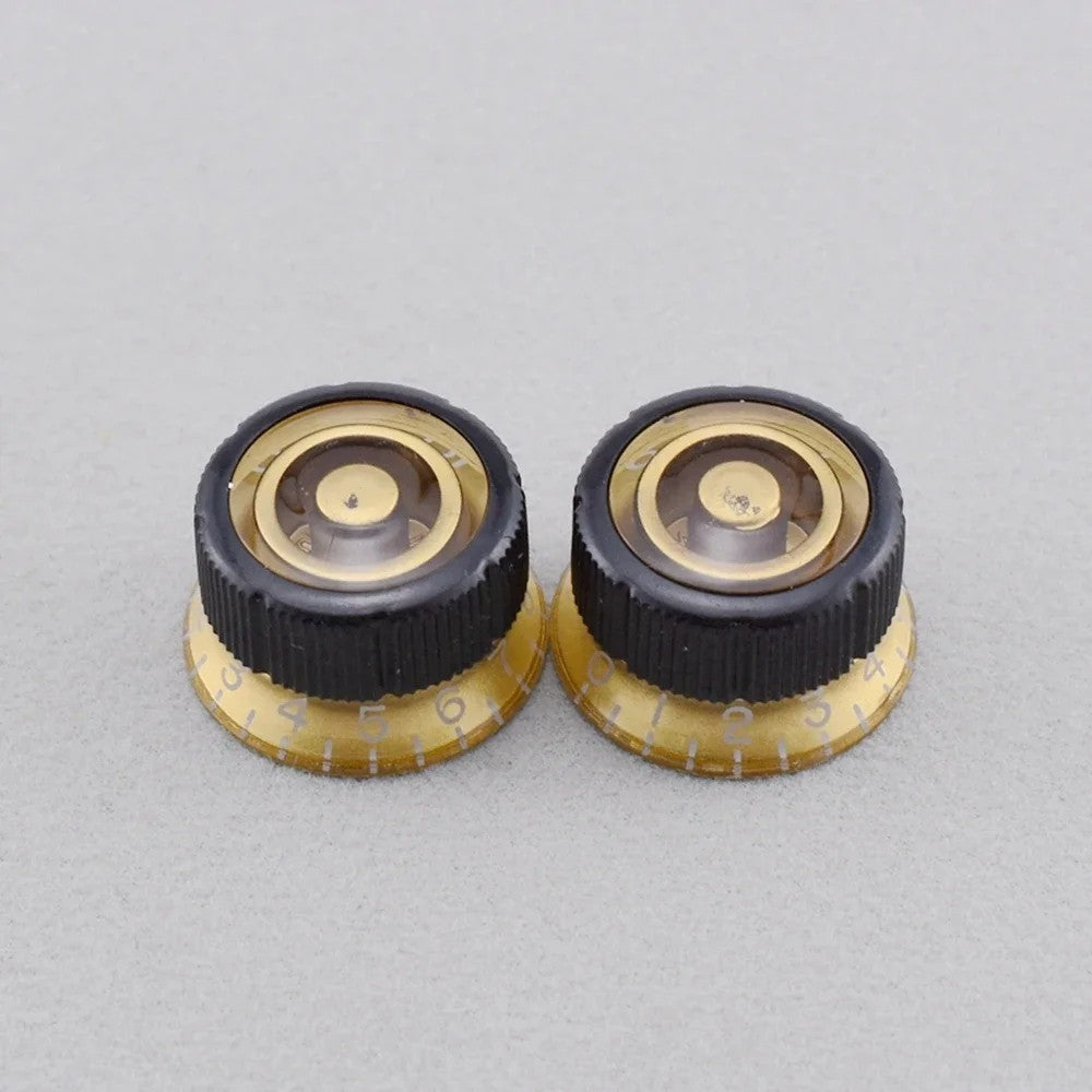 4pcs Ibanez Gold Sure Grip III Guitar Volume and Tone Control Knobs