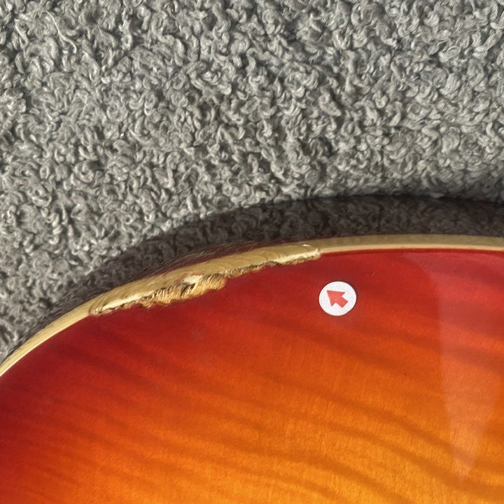 Left Hand Harley Benton Guitar Tiger Maple Top Body with Neck Set Fit