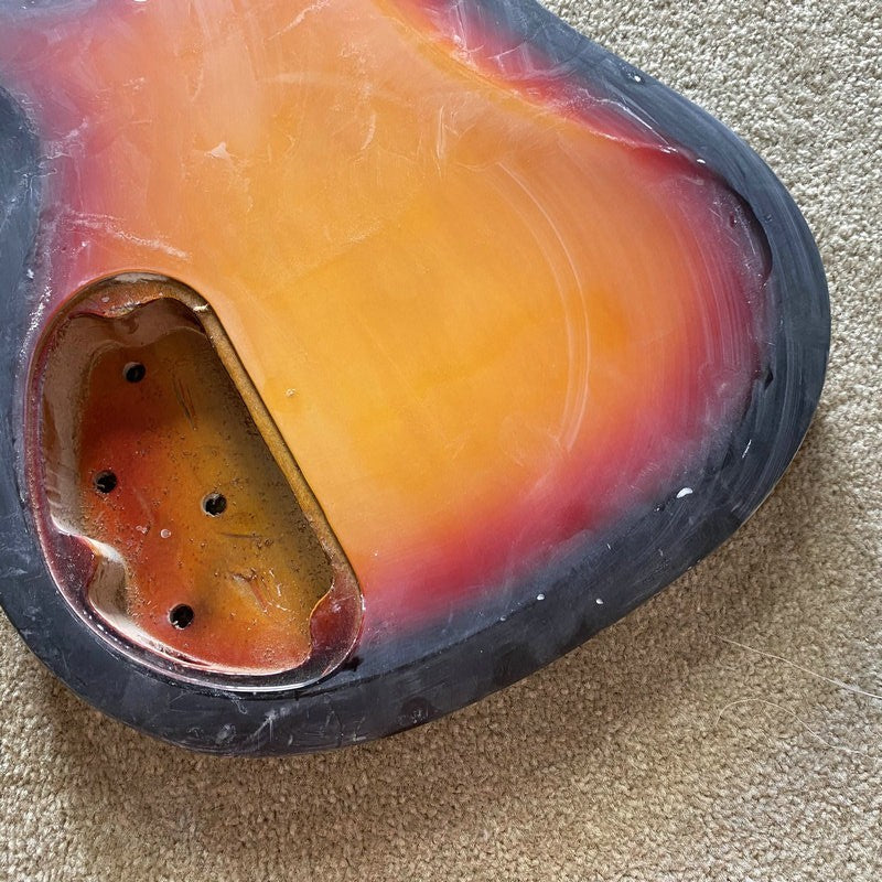 Cherry Burst 4 String Bass Basswood Body