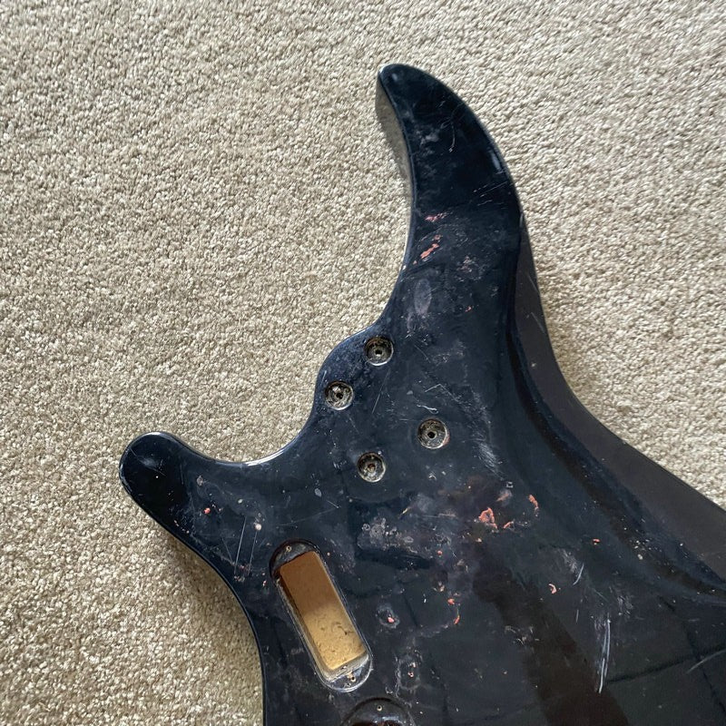 Black 4 String Bass DIY Project Basswood Body