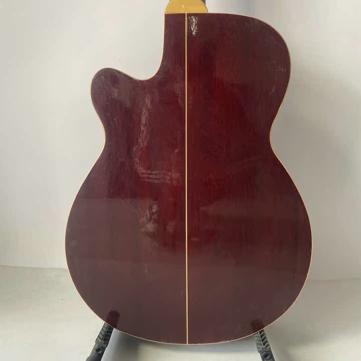 Condor Red Burst 4 String Acoustic Electric Bass, Ash Plywood Top, wit