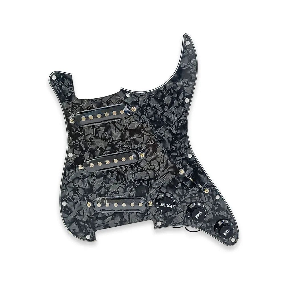 Alnico 5 Guitar Black Pearl Loaded Prewired Pickguard Fit Stratocaster