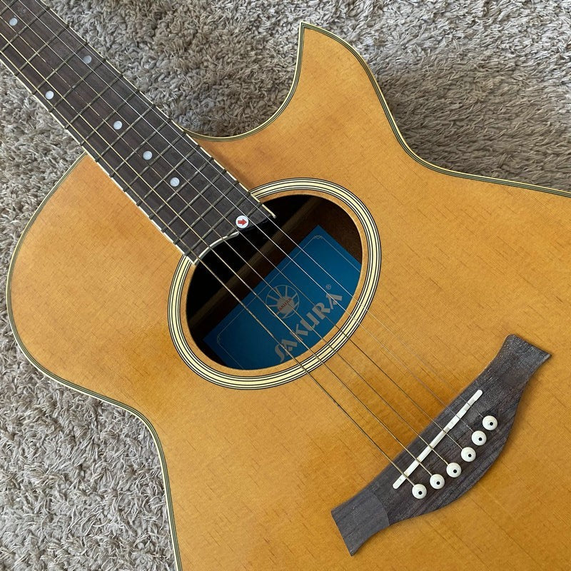 Sakura 40 Inch Acoustic Guitar, Mahogany Body and Neck, Rosewood Finge