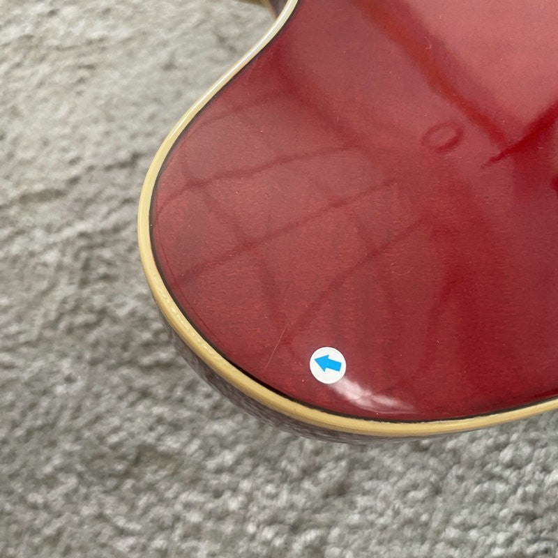 Red Glossy Semi Hollow Jazz Guitar Body Mahogany Neck, 22 Frets Finger