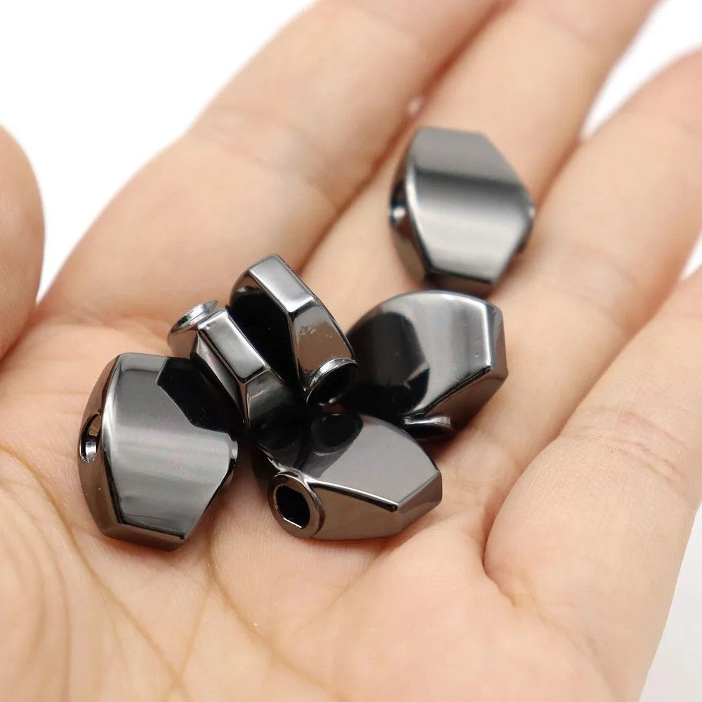 6pcs Black Nickel Guitar Metal Tuning Pegs Machine Heads Buttons Knobs