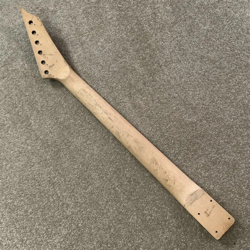 Maple Wood Reversed Headstock Guitar Neck with Rosewood 24 Frets Finge
