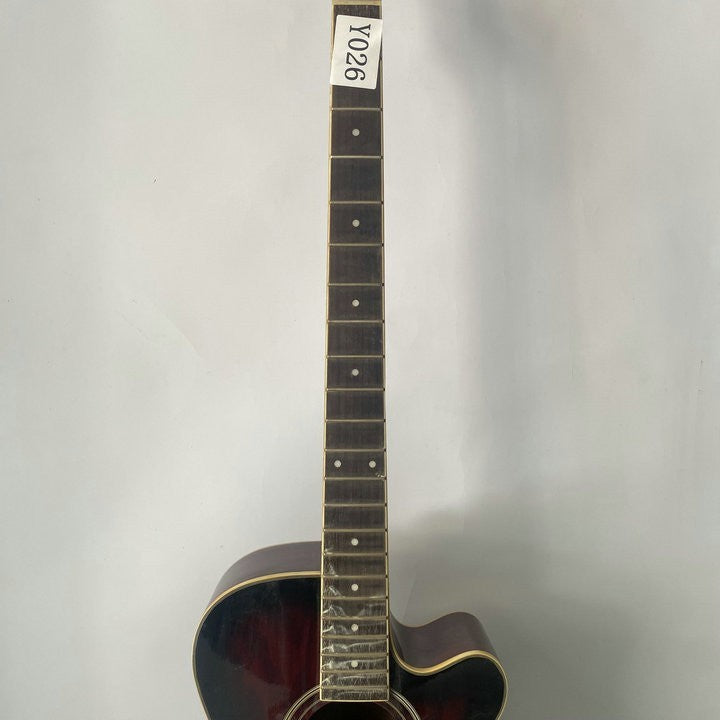 Condor Red Burst 4 String Acoustic Electric Bass, Ash Plywood Top, wit