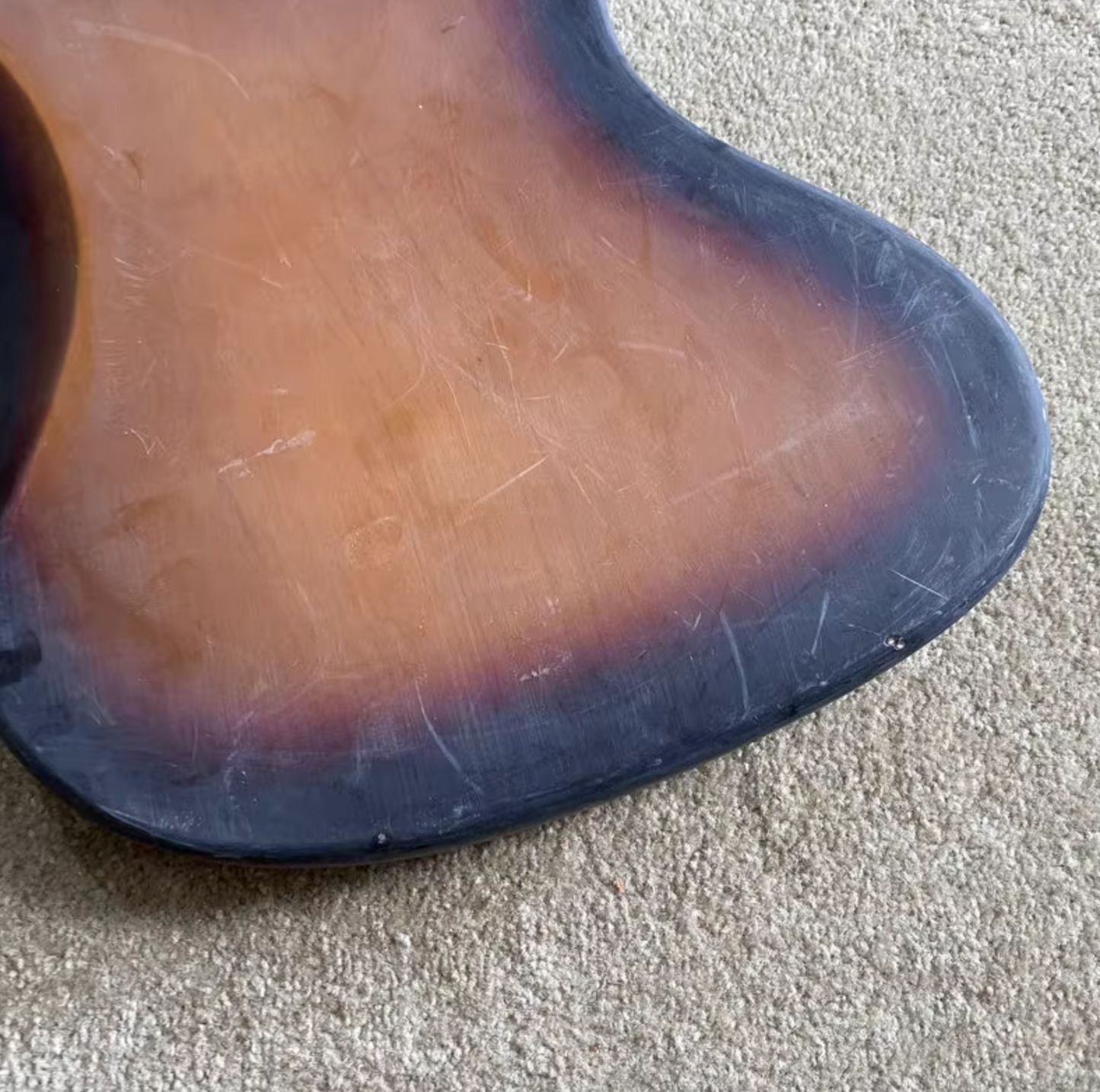 Lefty Basswood 4 String Bass Basswood Body in Sunburst Finish Fit Jazz