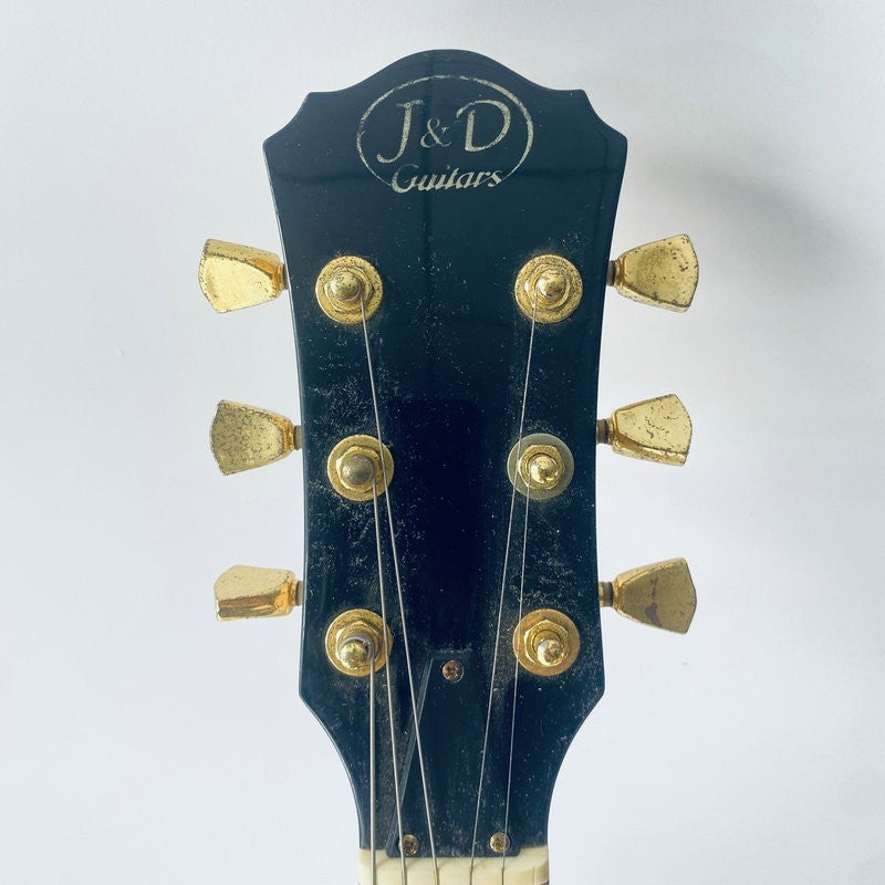 J&D Solid Basswood Guitar Body Quilted Maple Top, Maple Neck Fit LP Le