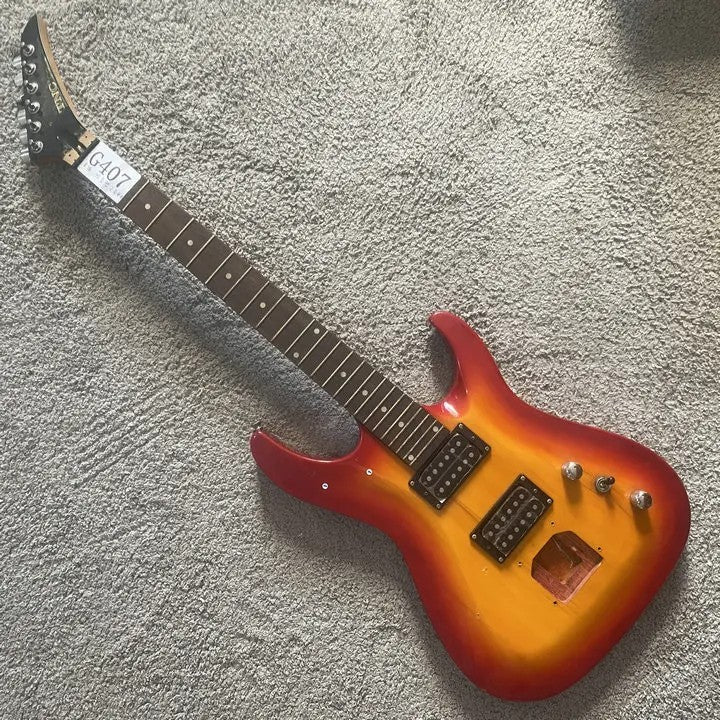 TNC Taiwan Made Electric Guitar, HH Cherry Burst Body, Maple Neck, Ros