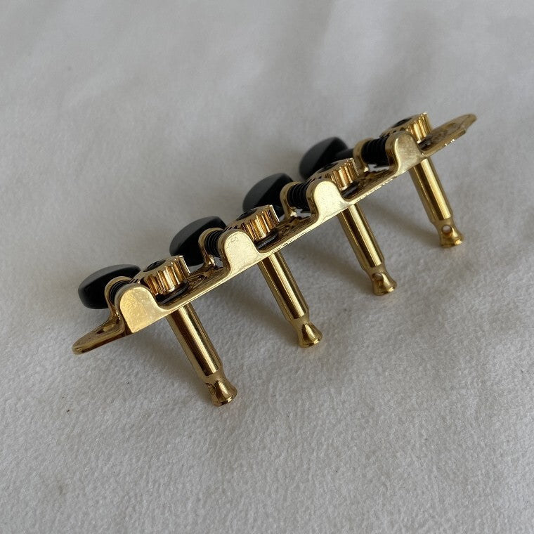 Gold 8 String Mandolin Vintage Tuning Pegs Machine Heads Black Buttons