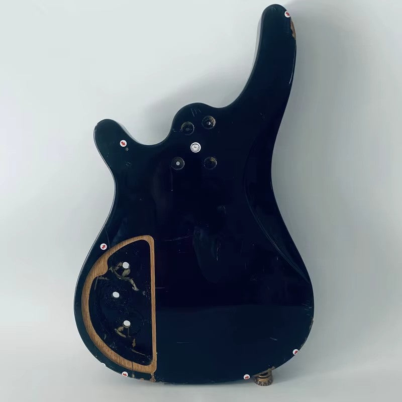 Glossy Black Electric Bass Guitar Solid Body