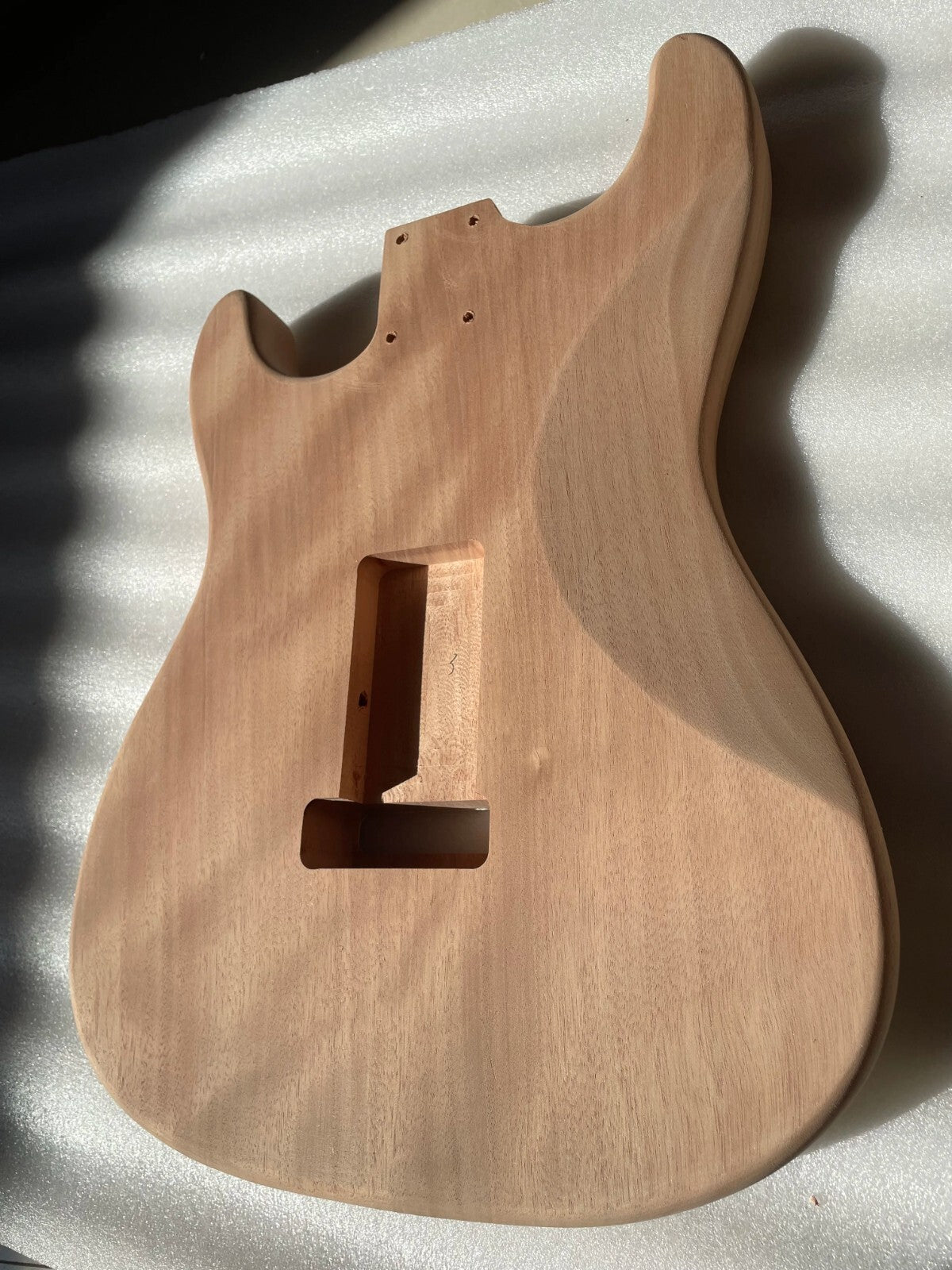 Mahogany Wood SSS Guitar Body with Quilted Maple Top Fit Strat ST