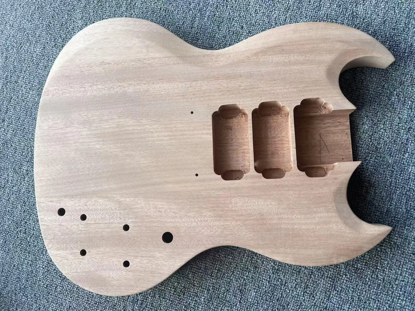 HHH Mahogany Wood Guitar Body with Neck, Rosewood Fretboard Fit SG DIY