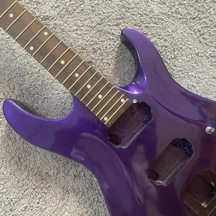 TNC Purple Metallic Finish Electric Guitar, Basswood Body, Maple Neck
